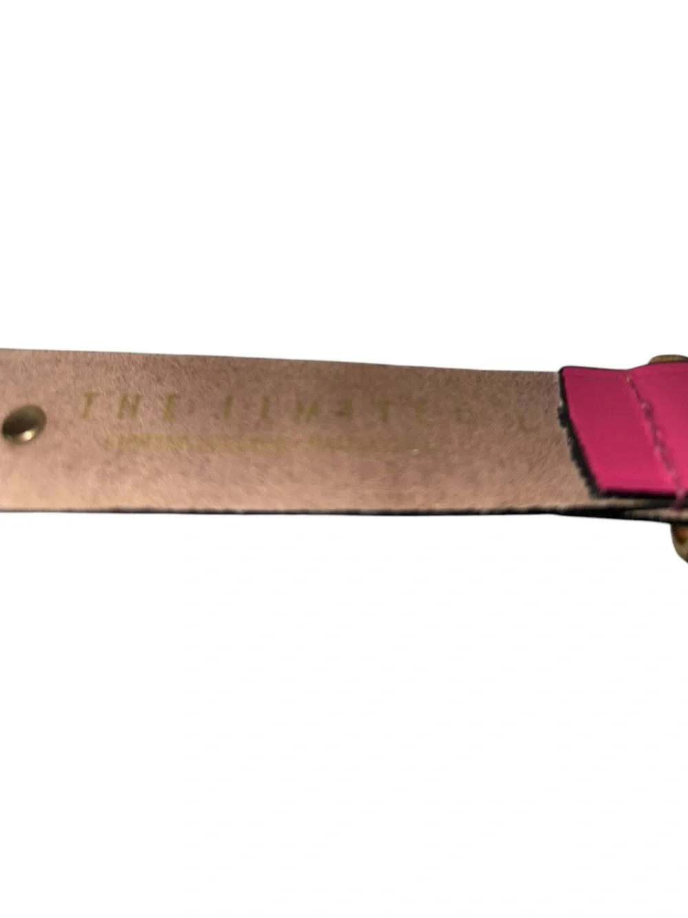 The Limited leather Pink gold coin Belt Size L